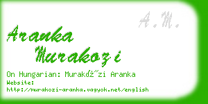 aranka murakozi business card